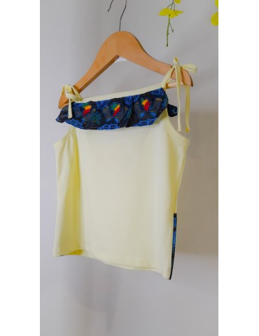 Ensemble short jaune wax fille