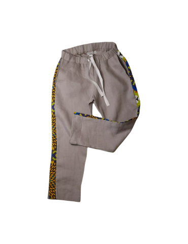 Pantalon Léo en Lin Gris Platine