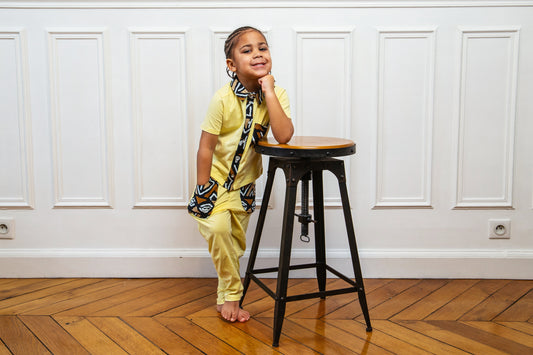 Ensemble Pantalon garçon Jaune ivoire (2-7ans)